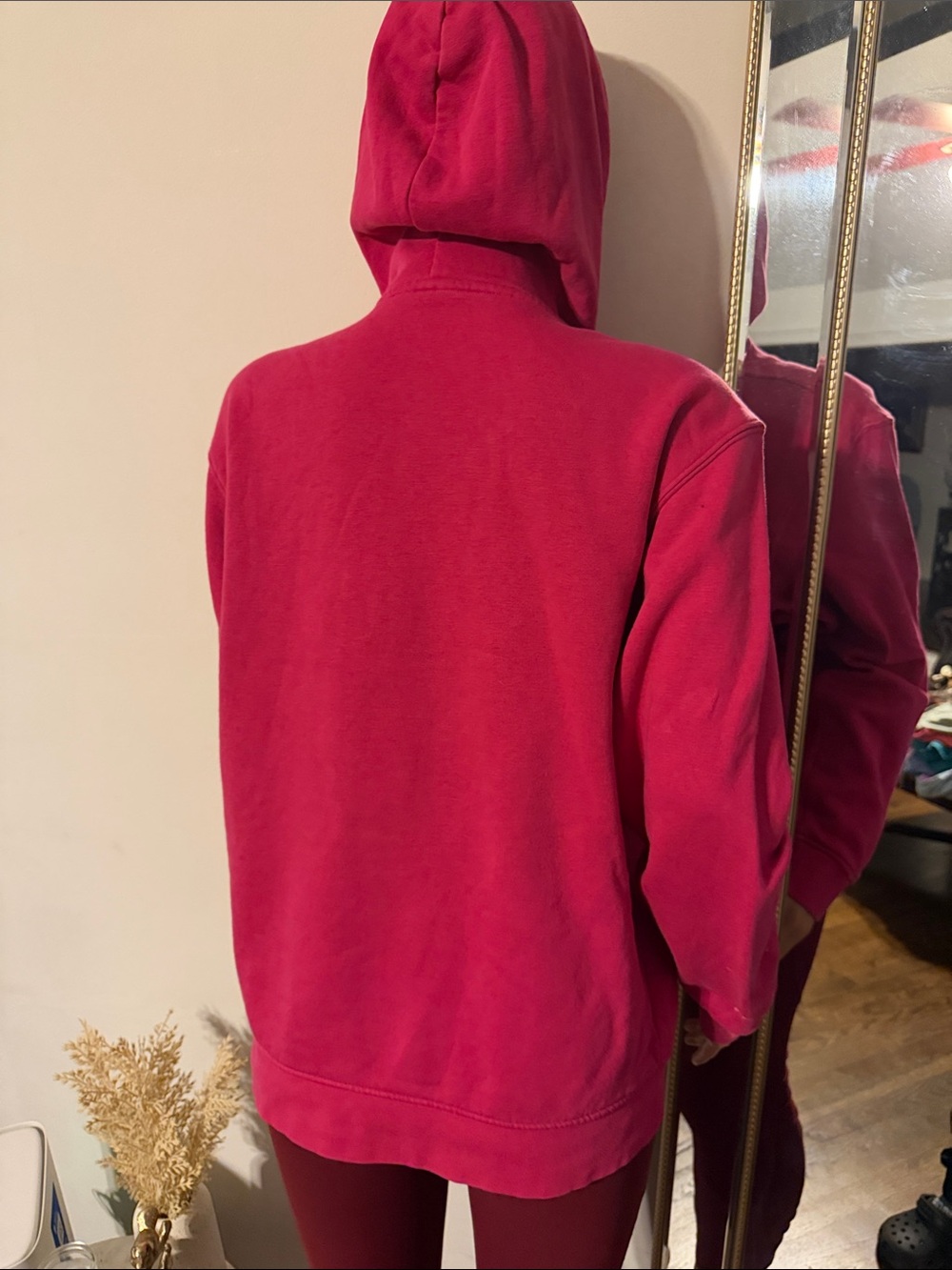 adidas Women's Hot Pink Trefoil Pullover Hoodie - Picture 4 of 5